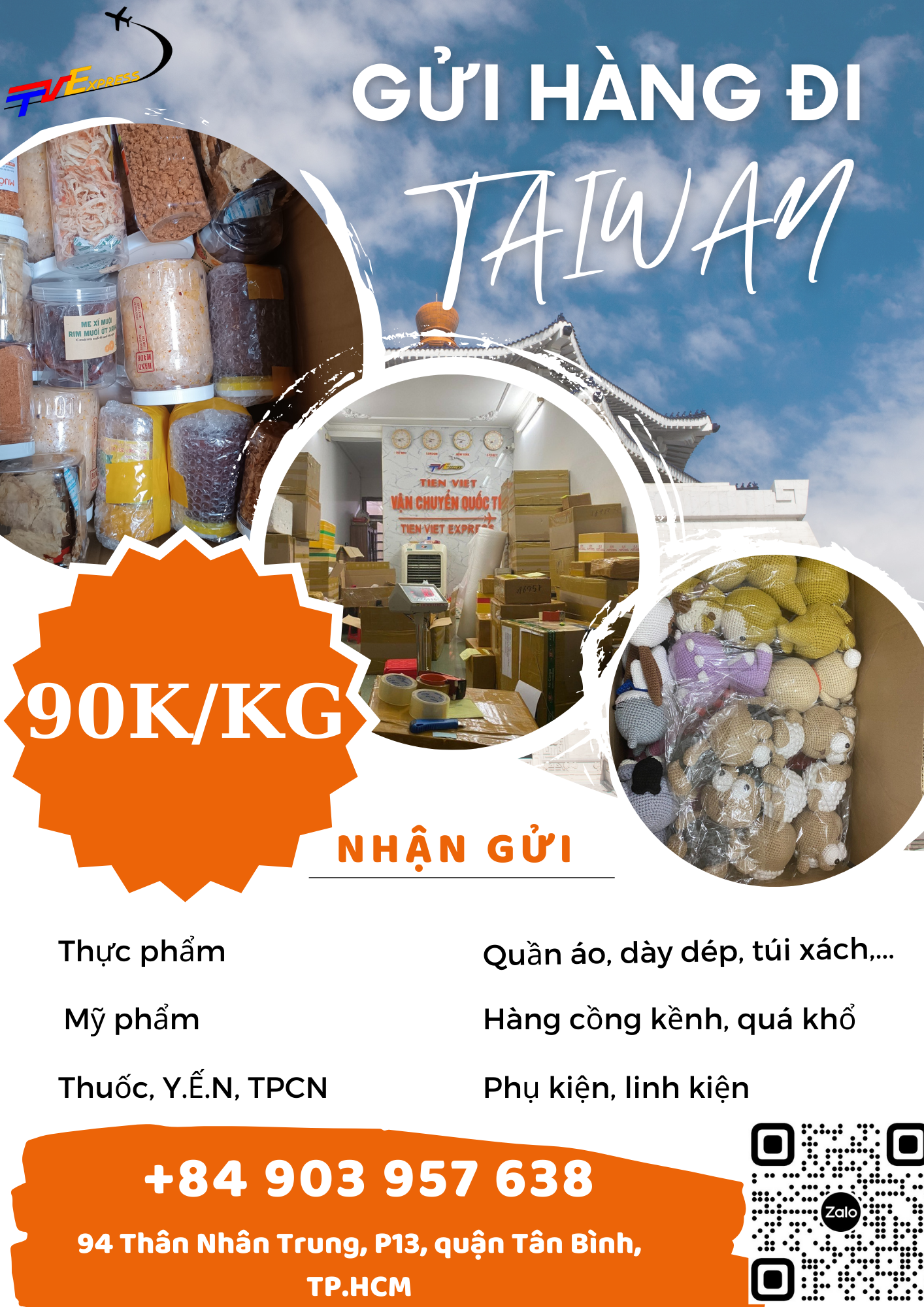 Gửi hàng đi Đài Loan